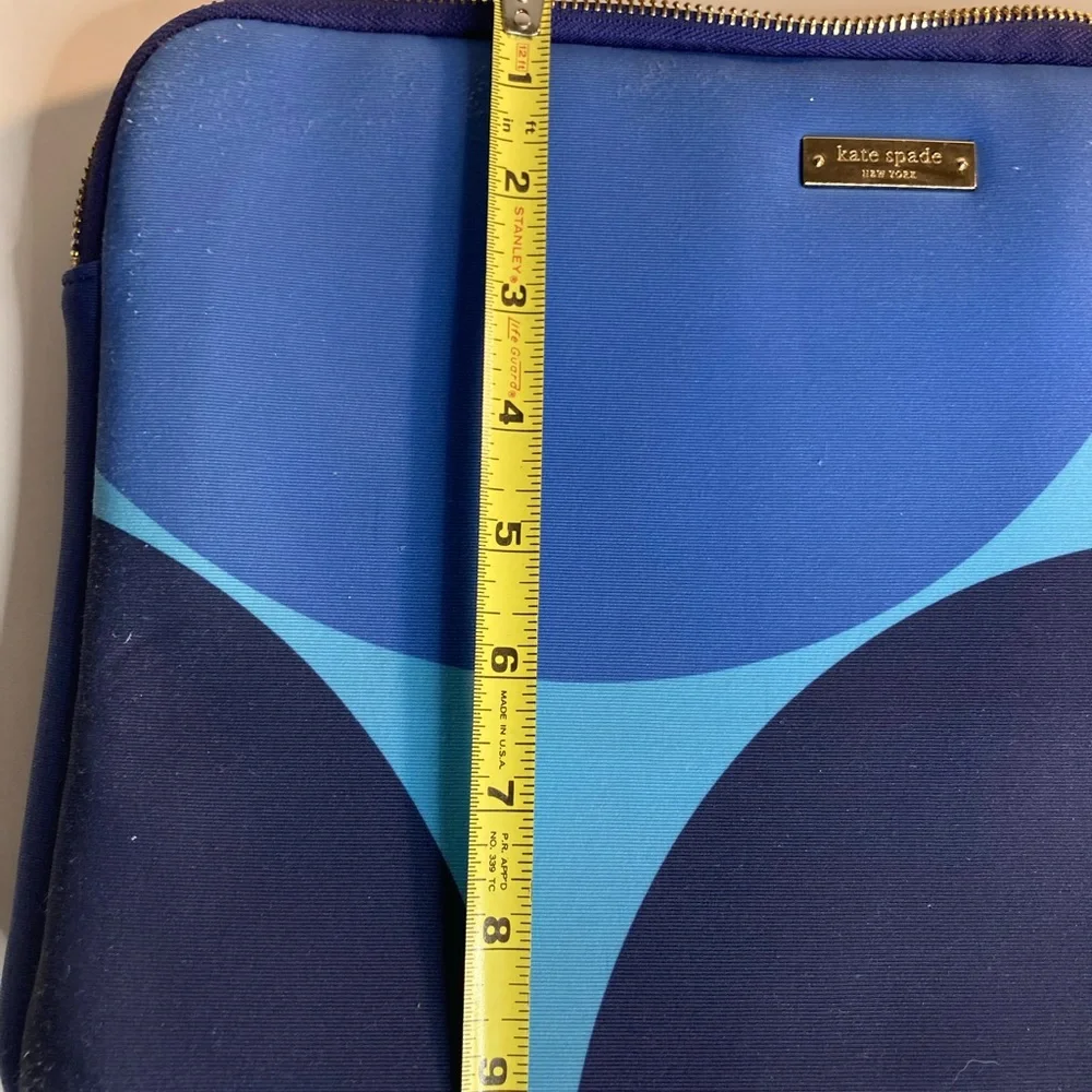 Kate Spade Blue Circle Laptop Holder Case Bag 10” x 13”